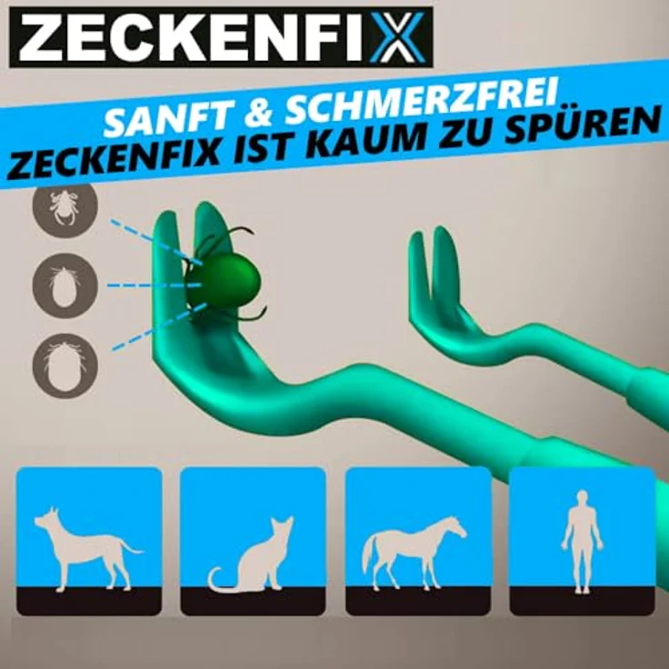 MPETS Zeckenzange Hunde Katze Zeckenpinzette Zeckenentferner Zeckenhaken Set - Preisvergleich – Bild 4