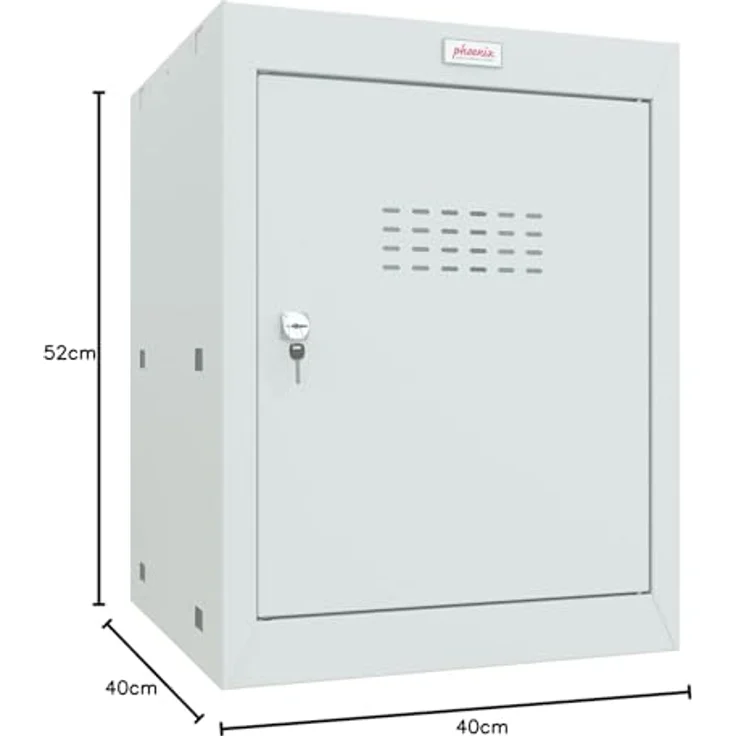 Phoenix CL0544GGK Würfel Schließfach Mittel 1 lichtgrau mit Schlüssel-Schloss, langlebig und robust – Bild 3