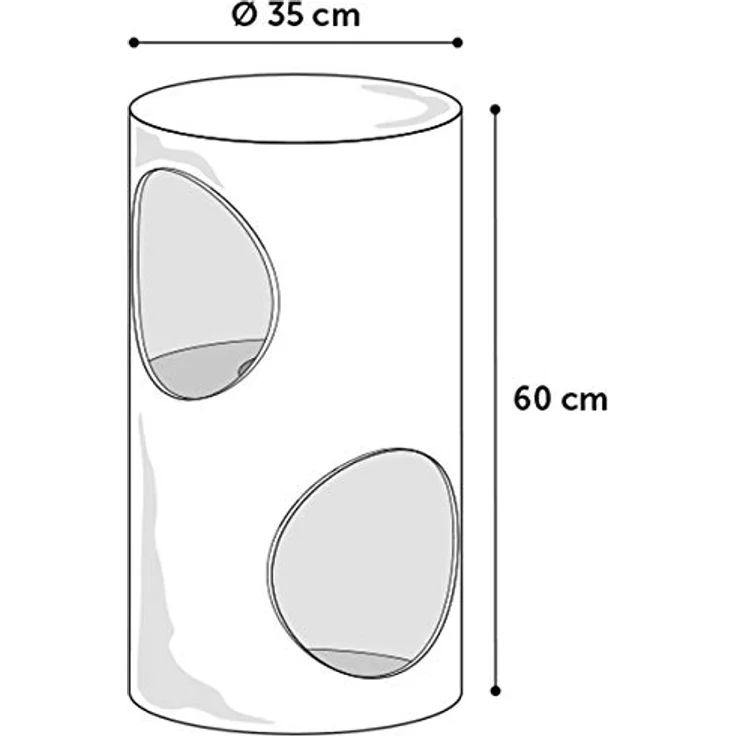 Flamingo Griffertonne Greta, Grau, S, 35 x 35 x 60 cm – Bild 2