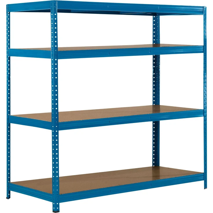 SZ Metall Kellerregal Weitspannregal 28162-4, blau, 150 x 80 x 160 cm, stabil und platzsparend