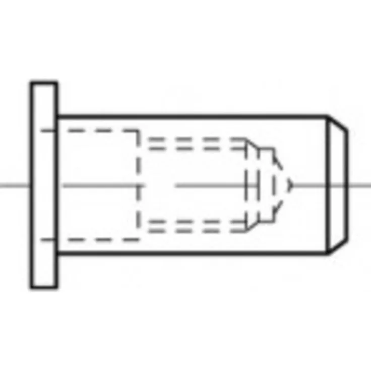 TOOLCRAFT Blindnietmutter M8, 250 Stück, robust und vielseitig einsetzbar