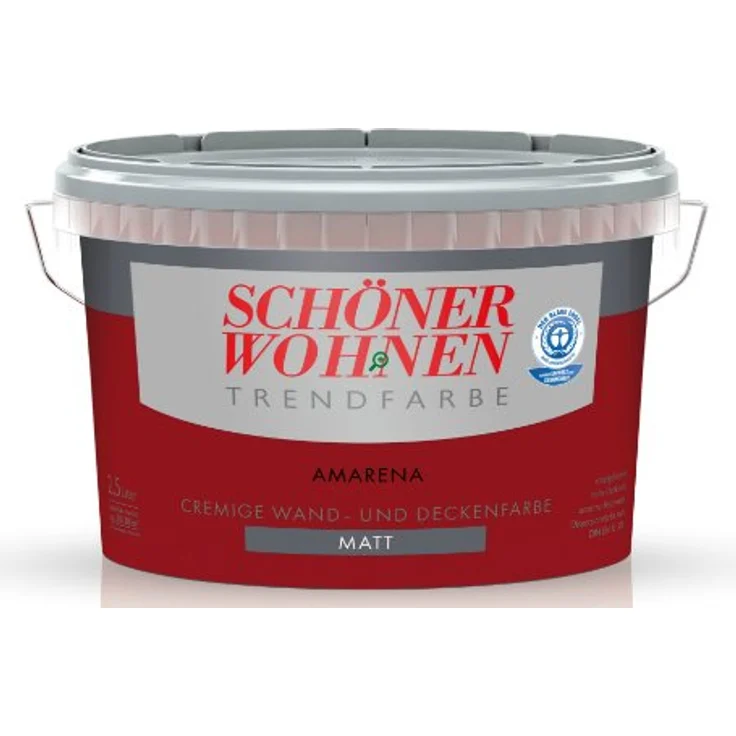 SCHÖNER WOHNEN FARBE Wandfarbe SW Trend, hochdeckende Dispersionsfarbe matt, 2,5L, amarena 3511, allergikerfreundlich – Bild 2