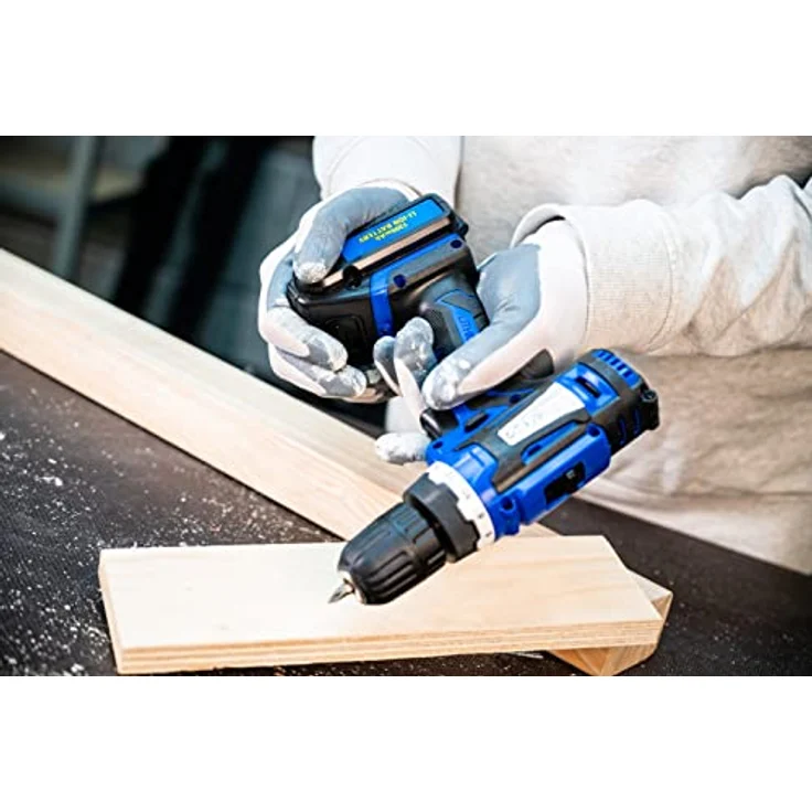 KINZO Akkuschrauber 14.4V, Akku Bohrmaschine für Holz, Metall und Kunststoff mit LED Licht, 1300mAh Li-Ion, Blau – Bild 13