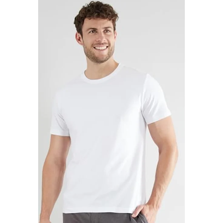Tom Tailor Herren-Unterhemd 2er-Pack, aus 100% Baumwolle, Weiss, Größe L, Rundhalsausschnitt, pflegeleicht – Bild 2