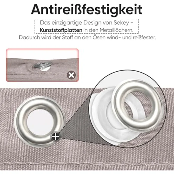 Balkonsichtschutz Balkonbespannung 100% Polyester Sichtschutz Balkonabdeckung Taupe, 75 x 300cm – Bild 3