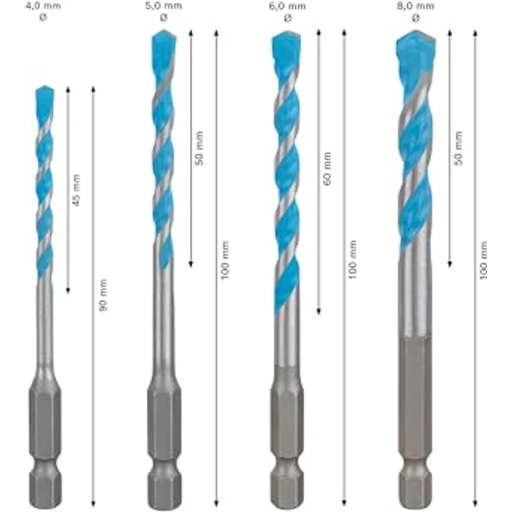 Bosch EXPERT HEX-9 Multi Construction Bohrer-Set, 4-8 mm, Schlagbohrer und Schrauber, 4-tlg. – Bild 3
