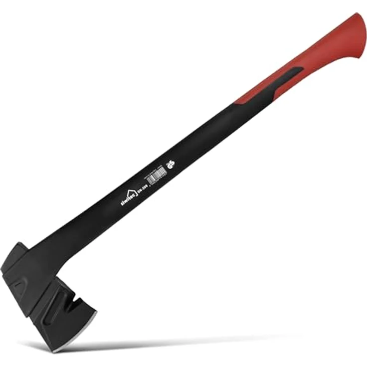 siwitec Axt SN-200 inkl. Klingenschutz, Spaltaxt mit 200 Gramm Kopfgewicht, Axt zum Holz spalten mit glasfaserverstärktem Kunststoff-Stiel und C45 Carbon Klinge, Spalthammer – Bild 1