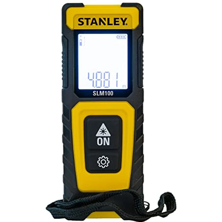 Stanley SLM100, Laser-Entfernungsmesser bis 30 m, 3 mm Genauigkeit, IP40 geschützt, Anti-Rutsch Design – Bild 7