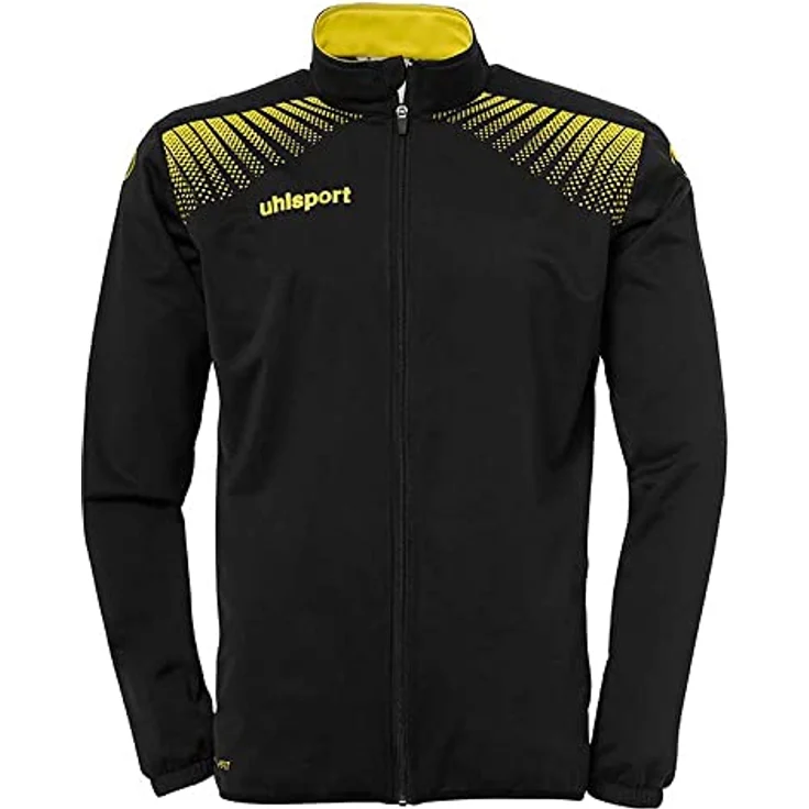 Uhlsport GOAL CLASSIC JACKE XXL schwarz/limonengelb, Arbeitsjacke mit kontrastfarbenem Innenkragen – Bild 2