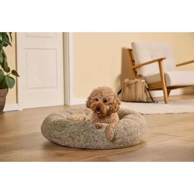 Wolters Sweet Dreams Hundekörbchen, ergonomisches Tierbett aus weichem Plüschmaterial, pistachio, waschbare Bezüge – Bild 2