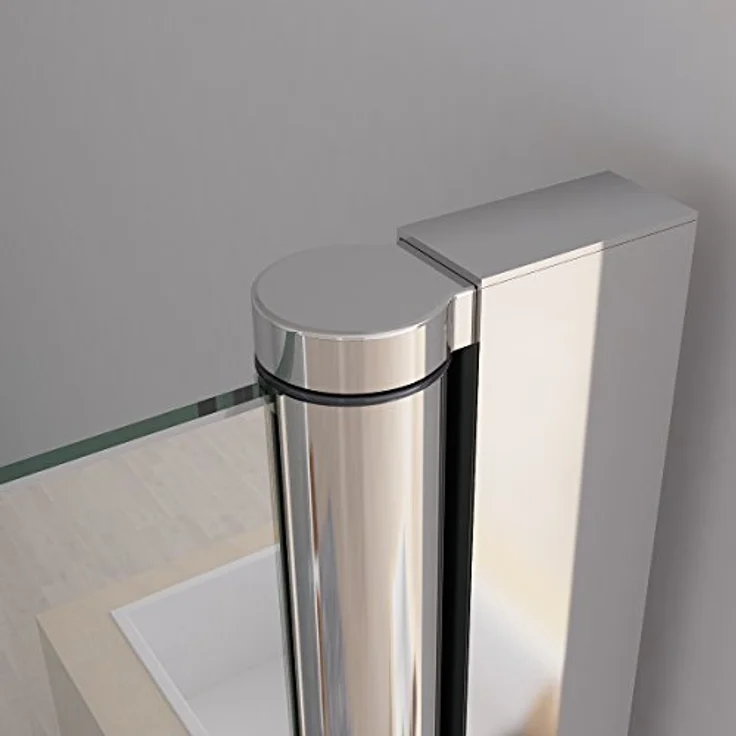 Duschkabine 80x75 Eckig Dusche Falttür 180º Duschwand Duschabtrennung NANO Glas 185cm DA – Bild 8