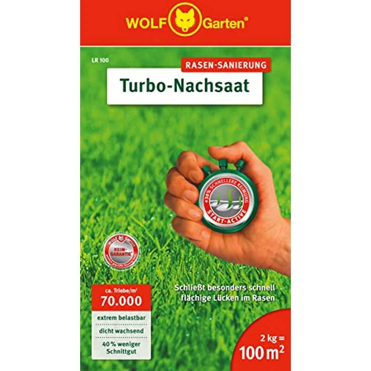 WOLF-Garten Turbo-Nachsaat für 100 m² Rasensanierung (LR 100) – Bild 3