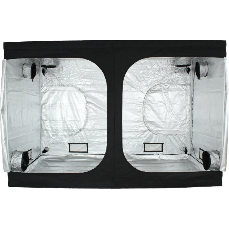 Hongyi Growbox 300x150x200 cm, Indoor Anzucht Growzelt Pflanzenzelt Schwarz mit hochreflektierender Aluminiumfolie