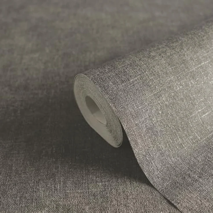 A.S. Création Smart Surfaces Einfarbige Vliestapete in Putzoptik, Schwarzgrau, 10,05 m x 0,53 m, hohe Licht- und Scheuerbeständigkeit, Made in Germany – Bild 2