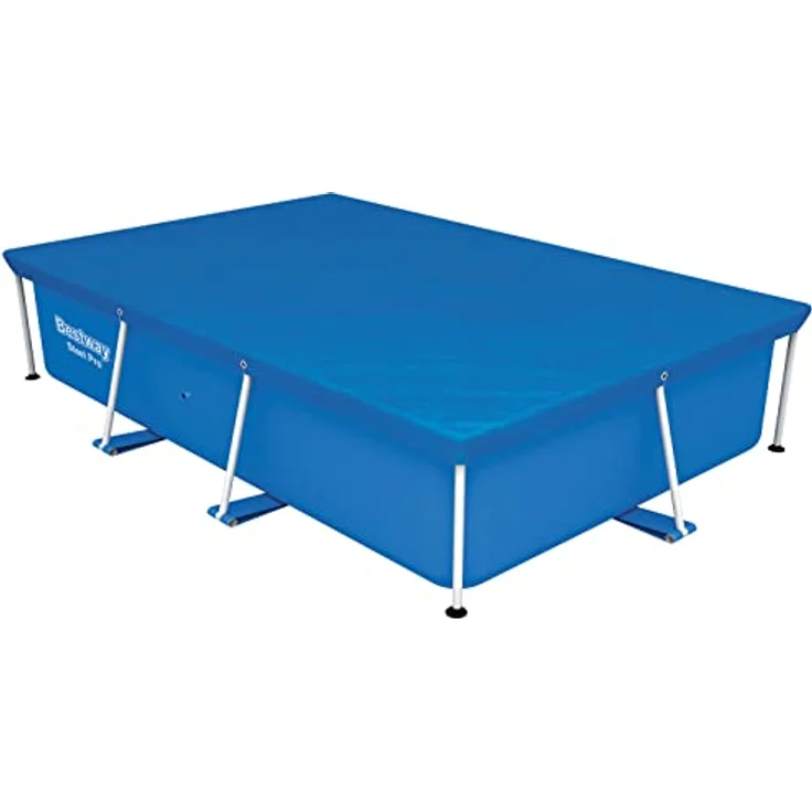Bestway Flowclear PE-Abdeckplane 264 x 174 cm, für eckige 259 x 170 cm Steel Pro Pools, blau – Bild 2