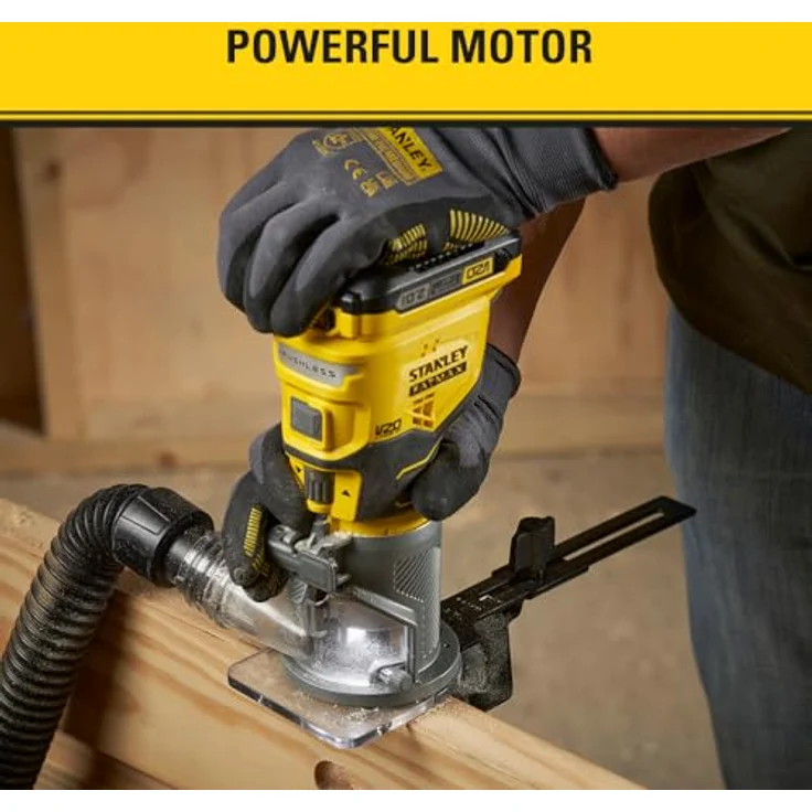 Stanley 18V Akku-Oberfräse SFMCW400B-XJ, bürstenloser Motor, 8 mm Spannzange, ohne Akku und Ladegerät – Bild 5