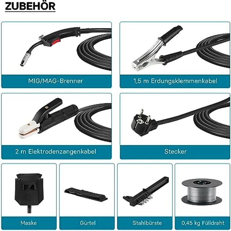 XPOtool IGBT Schweißgerät, digitales 120A Invertergerät für MIG, MMA, WIG/TIG und Flux-Fülldraht mit Hot Start und Arc Force – Bild 8