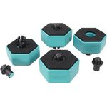 wolfcraft Multifunktionale Werkstückauflagen I 6892000 I Rutschfeste Auflage für Werkstücke, 4 Stück