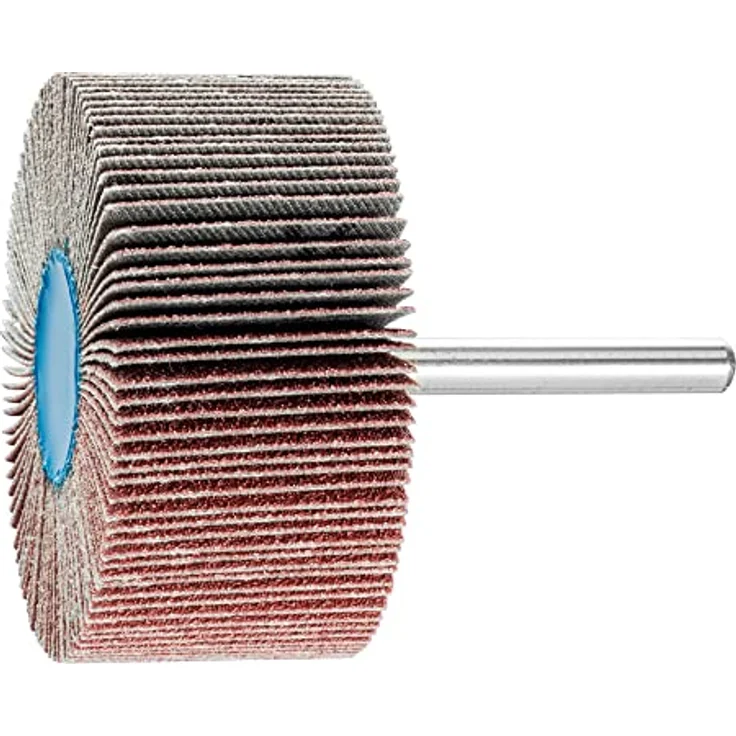 PFERD Fächerschleifer F / Korund Ø 60x30mm Schaft-ø 6mm A80 / 44498014 – für Feinschliff & Finish mit dem Geradschleifer oder Biegwellenantrieb – Bild 1