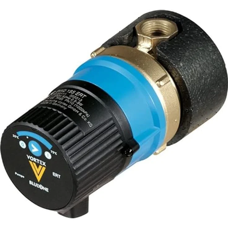 VORTEX Hocheffizienz-Brauchwasserpumpe BWO 155 R ERT R 1/2", Elektronischer Regelthermostat, 35-75 °C einstellbar – Bild 2