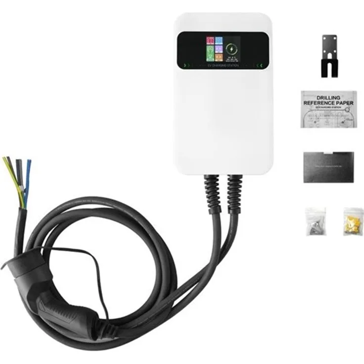 Besen SQ20-7KW-APP, Wall Charger für Elektroautos mit Bluetooth-App, 3.5 Zoll LCD und IP66-Schutz