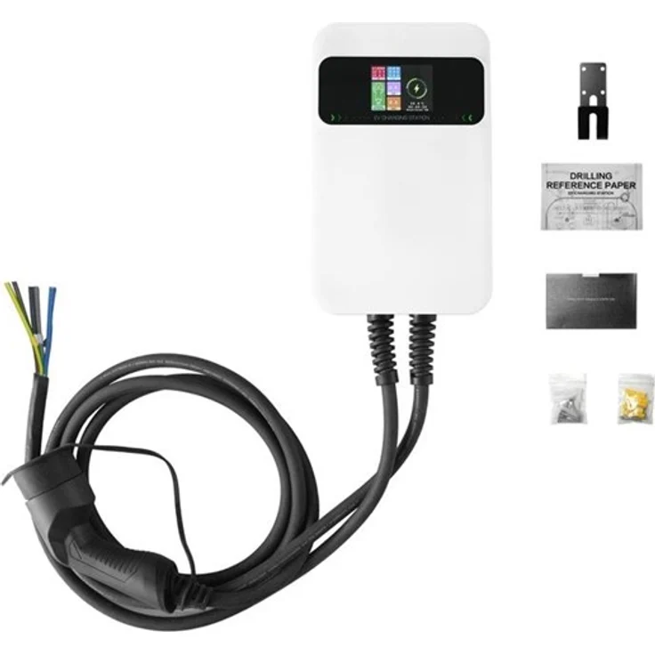 Besen SQ20-7KW-APP, Wall Charger für Elektroautos mit Bluetooth-App, 3.5 Zoll LCD und IP66-Schutz