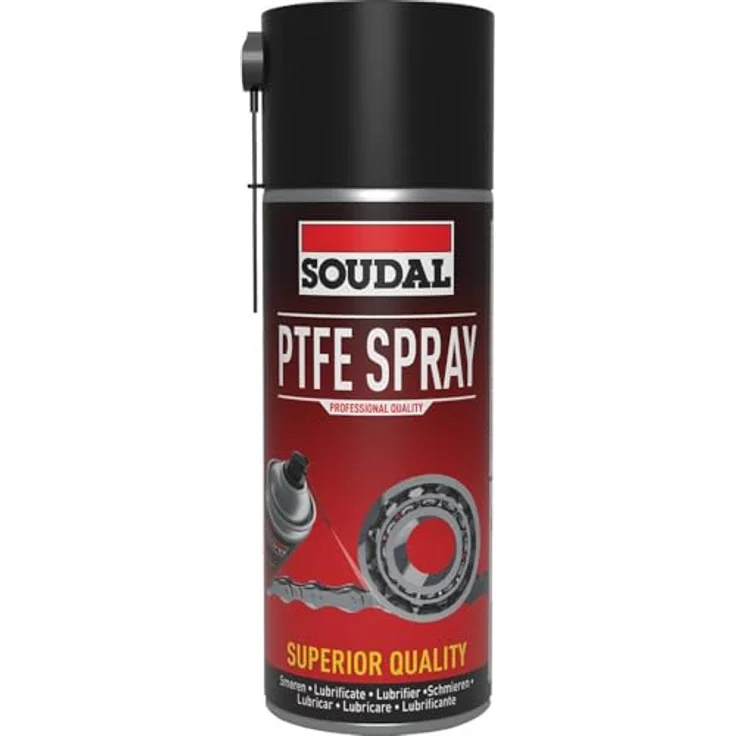 Soudal PTFE Spray 400 ml, Hochleistungs-Schmiermittel mit Wasser- und Schmutzverdrängung, langanhaltendem Schutz vor Reibung, hohe mechanische und thermische Stabilität – Bild 2