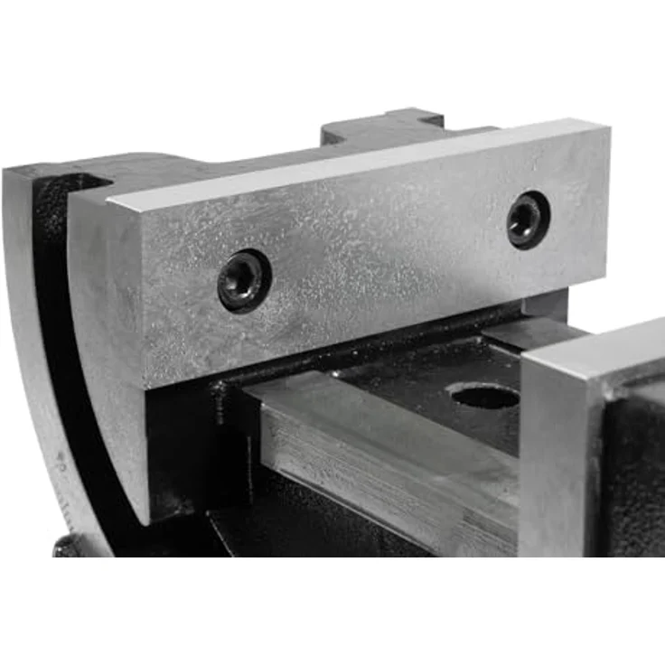 EBERTH Maschinenschraubstock drehbar und kippbar aus Stahlguss, Max. Spannbreite 125mm, Backenbreite 160mm, 0°- 90° kippbar, 360° drehbar, für Bohrmaschine, 160mm, Stahlfarben – Bild 4