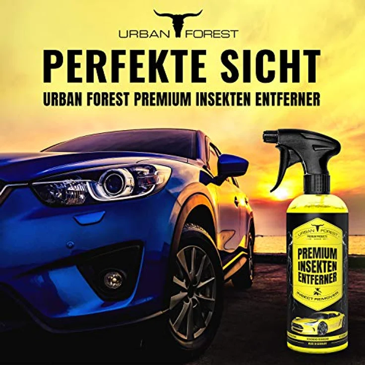 URBAN FOREST Premium Insektenentferner 500ml, Auto-Reinigungsmittel für Windschutzscheiben, stärkste Wirkung gegen hartnäckige Verschmutzungen mit Orangenduft – Bild 5