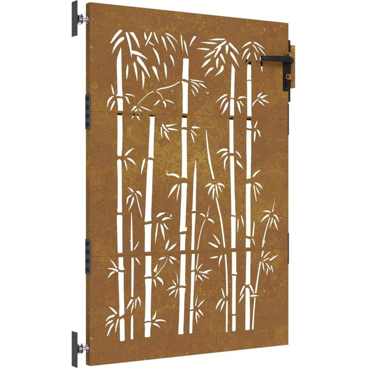 vidaXL Gartentor aus Cortenstahl, rostig, abschließbar, 85 x 3 x 150 cm – Bild 1