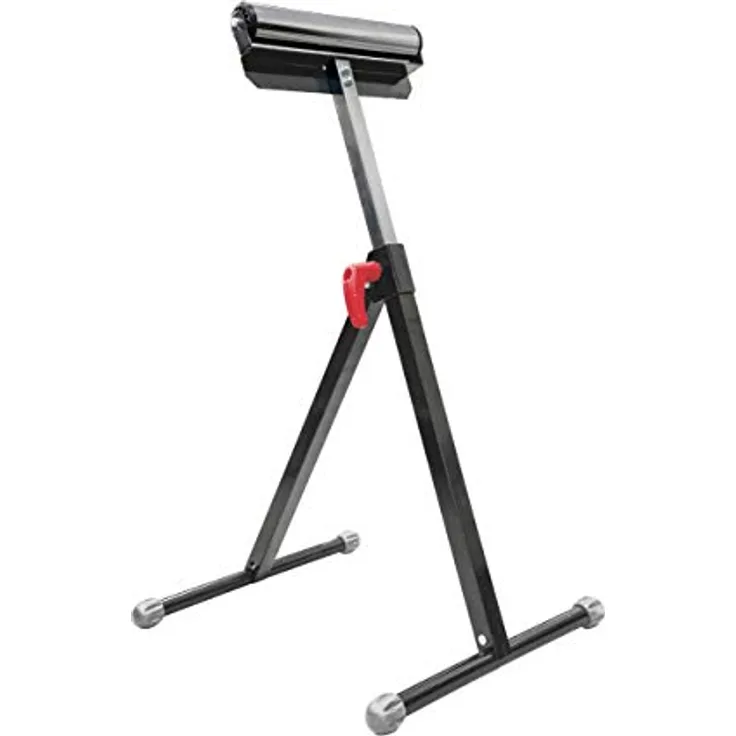 kwb Rollen-Auflagebock, Rollenbock mit hochwertiger Führungs-Rolle, klappbar u. höhenverstellbar 680-1100 mm