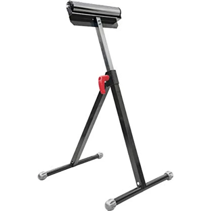 kwb Rollen-Auflagebock, Rollenbock mit hochwertiger Führungs-Rolle, klappbar u. höhenverstellbar 680-1100 mm – Bild 1