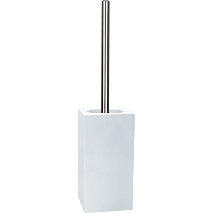 Spirella WC Bürste Toilettenbürste Klobürste Quadro Steingut 11,5 x 45 cm - Weiß – Bild 2