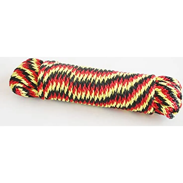 TrendLine Seil 6 mm x 15 m, schwarz - rot - gelb – Bild 2