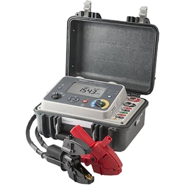 Megger DLRO10HX Ohmmeter, robustes Messgerät mit 10 A und 5 Prüfmodi, IP65 Schutzklasse