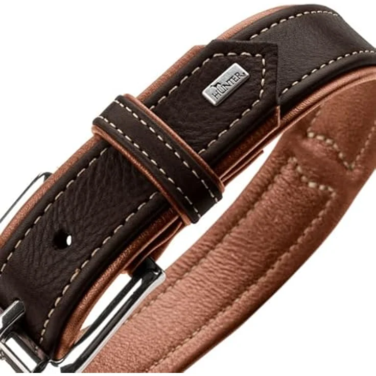 HUNTER Halsband Canadian Up Farbe schwarz/Cognac, Größe 65 – Bild 4