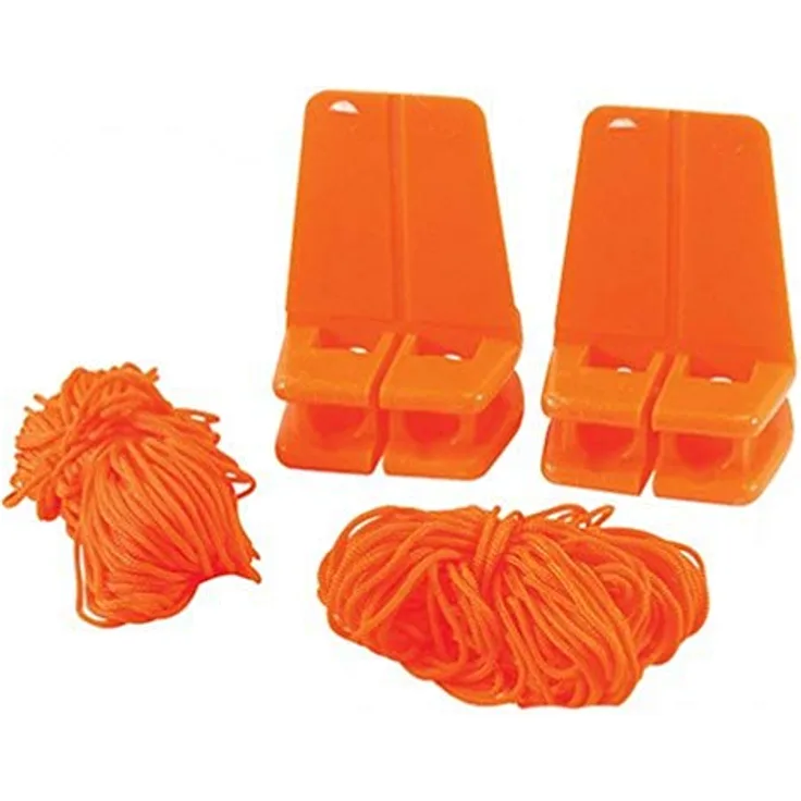 Silverline 126894 Richtschnüre mit stabiler Schnurhalterung, 18 m, leuchtend orange, 2er-Pack
