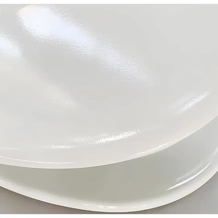 MSV WC-Sitz MDF, 45 cm x 37 cm x 5,6 cm, Weiß, mit Kunststoffscharnieren und hygienischer Oberfläche – Bild 6