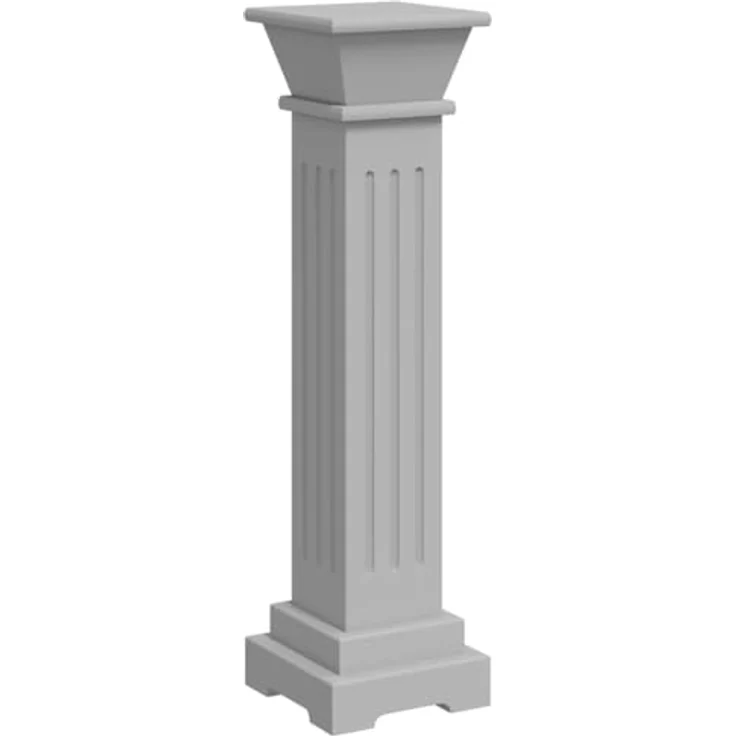 vidaXL Blumenständer Klassischer Säulen-Pflanzenständer Grau 17x17x66 cm MDF – Bild 2