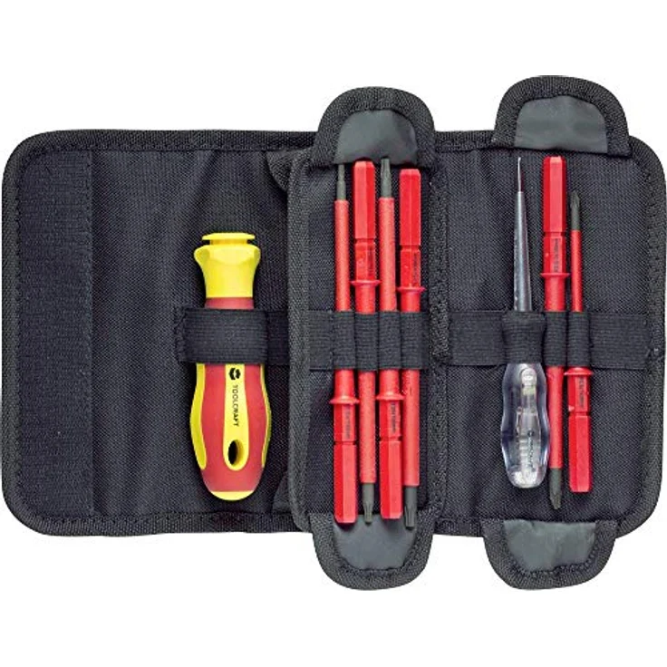Toolcraft Schraubenzieher VDE Wechselklingen-Set 17teilig (PH, PZ, TX) - mit Wechselstromtester, VDE-geprüft, gelb – Bild 4