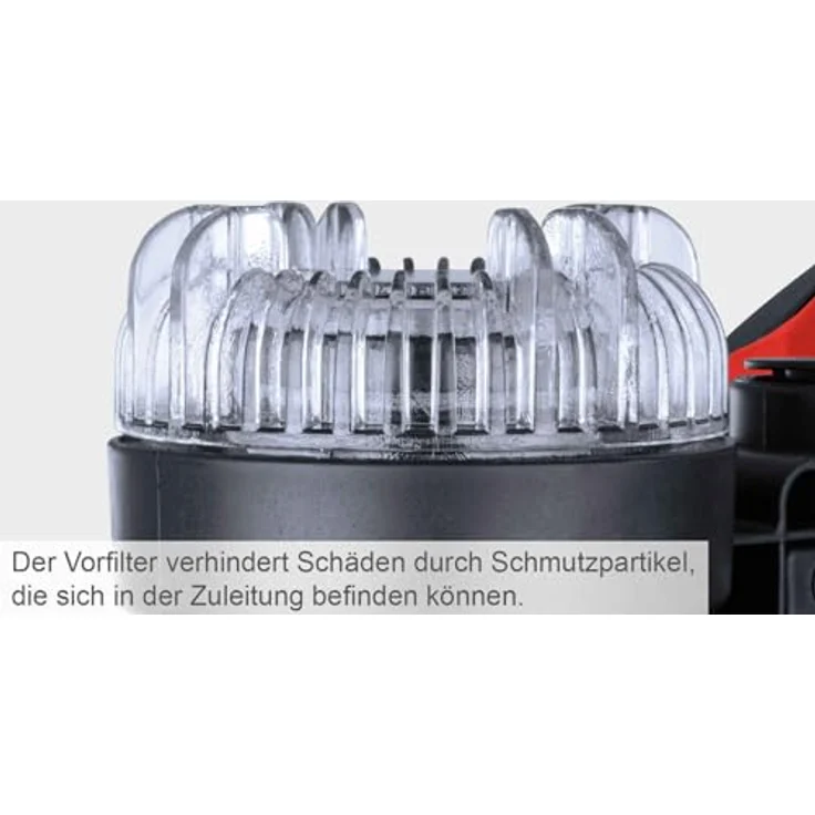 Scheppach Hauswasserwerk HWW1400 Brunnenpumpe | Fördermenge 6000 L/h | Leistung 1300W | Kesselinhalt 24L | Förderdruck 4,8 bar - 1,5bar Einschalt- & 3bar Abschaltdruck | Förderhöhe 48m | Ansaughöhe 8m – Bild 4