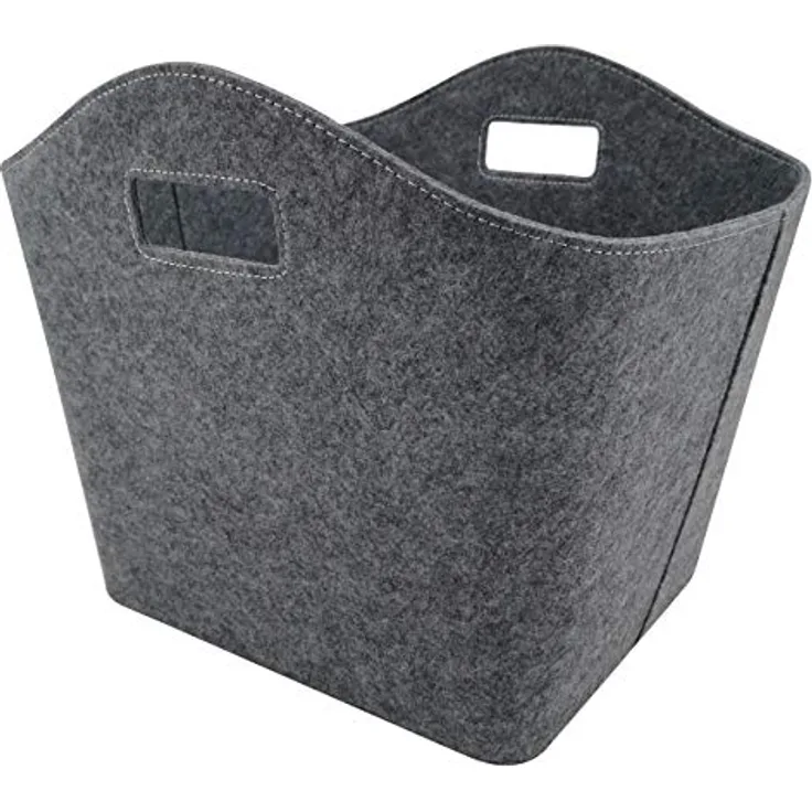 FIREFIX 825/F4 Kaminholztasche, grau, rechteckig aus Filz mit Griffmulden, 460 x 415 x 370 mm (BxTxH), 40