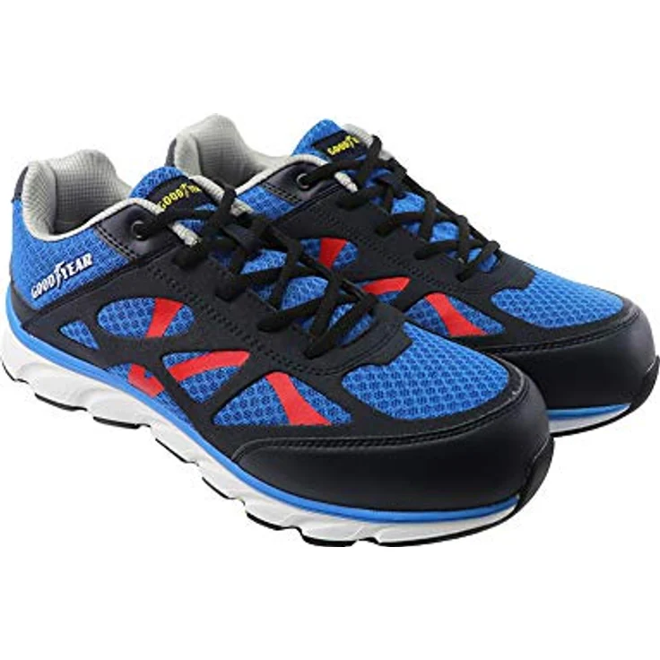 "Goodyear Goodyear S1P blau/schwarz/rot Arbeitsschuh, Leicht und komfortabel mit Zehenschutzkappe" – Bild 4