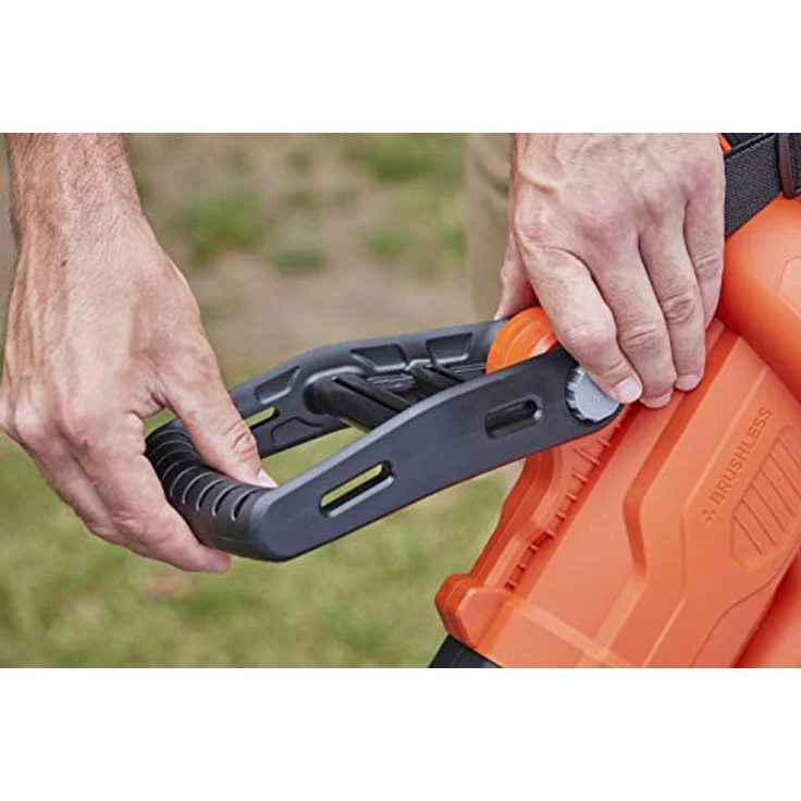 Black und Decker Akku Laubsauger--bläser mit Häcksler BCBLV3625L1 (45l Fangsack, bürstenloser Motor, 210 km-h Luftgeschwindigkeit und hohe Saugleistung 36V, inkl. Akku und Ladegerät) Häckselfunktion – Bild 9