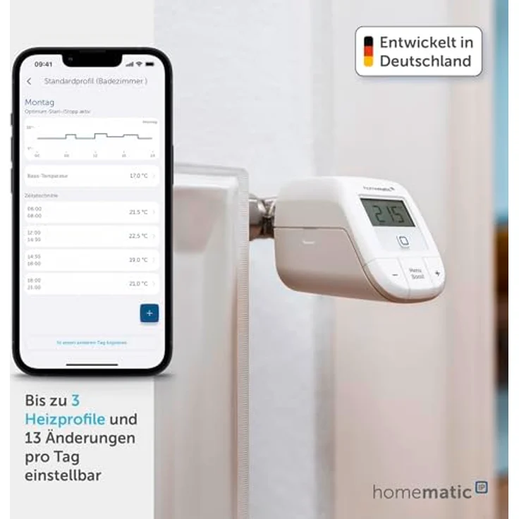 Homematic IP Erweiterungsset Heizen – Basic, digitaler Thermostat für Smart Home, Steuerung per App, kompatibel mit Alexa & Google Home, einfache Installation, energieeffizient – Bild 2