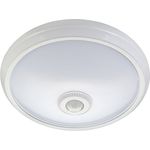 Maclean MCE131 ACU Infrarot LED-Deckenleuchte mit Bewegungsmelder + Stromausfall, energiesparend, 12W, weiß