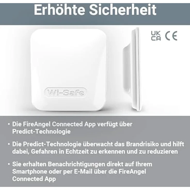 Fire Angel Smart Gateway Hub, Vernetzter IoT-Hub für drahtlose CO-, Hitze- und Rauchmelder mit App-Benachrichtigungen – Bild 3