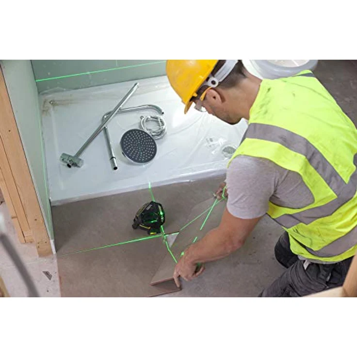 Stanley FatMax Linienlaser X3G (selbstnivellierend, mit grüner Diode und Lasersichtbrille, 3x 360°Linien, Genauigkeit: 3mm-10m, inkl. Ladegerät und Transportkoffer, bis 60 m mit Detektor) FMHT1-77356 – Bild 13