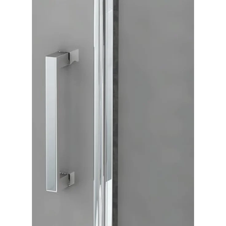 doporro Ravenna36-Plus Eck-Duschkabine 80x90x195cm, Milchglas Streifen, Hebe- und Senkmechanismus, ESG-Sicherheitsglas, beidseitige Easy-Clean-Beschichtung, Aluminiumrahmen – Bild 5