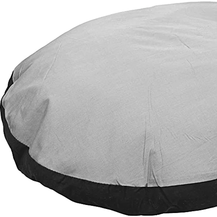 Karlie Kissen oval L: 60 cm B: 50 cm H: 8 cm grau-schwarz – Bild 2